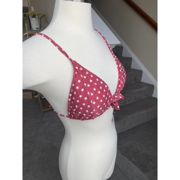 We Wore What Cooper Bow top in Dark Red Vintage Star, Size XL--NWT - Picture 5 of 9